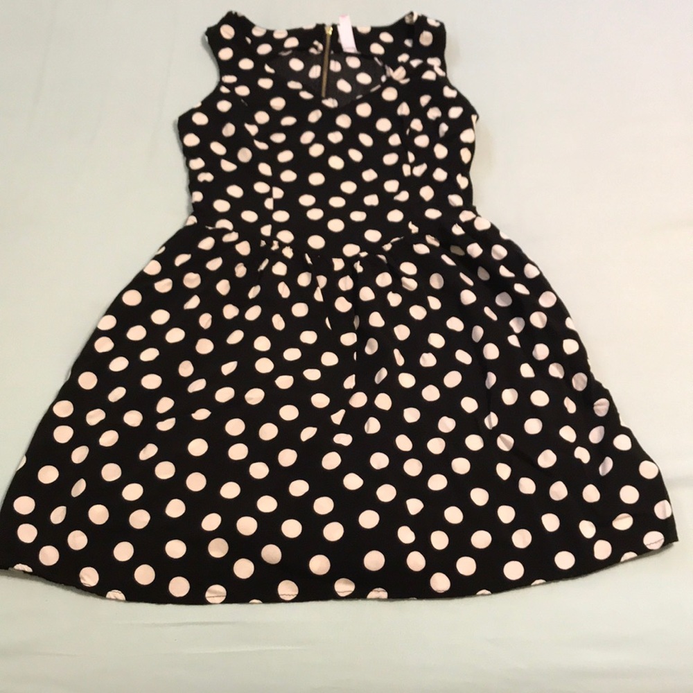 Black and white polka dot dress